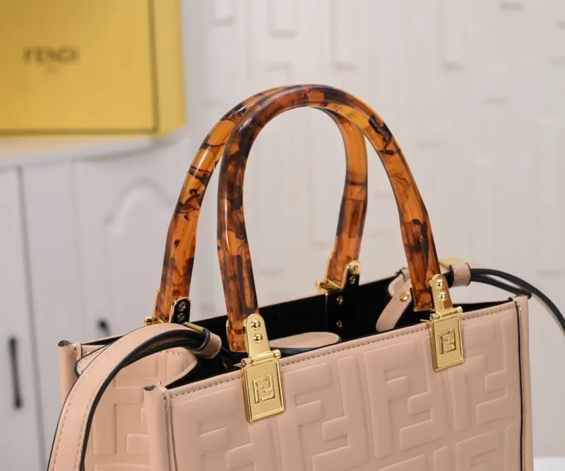 Fendi Beige FF Pattern Tote Bag - Image 3