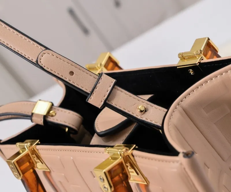 Fendi Beige FF Pattern Tote Bag - Image 5