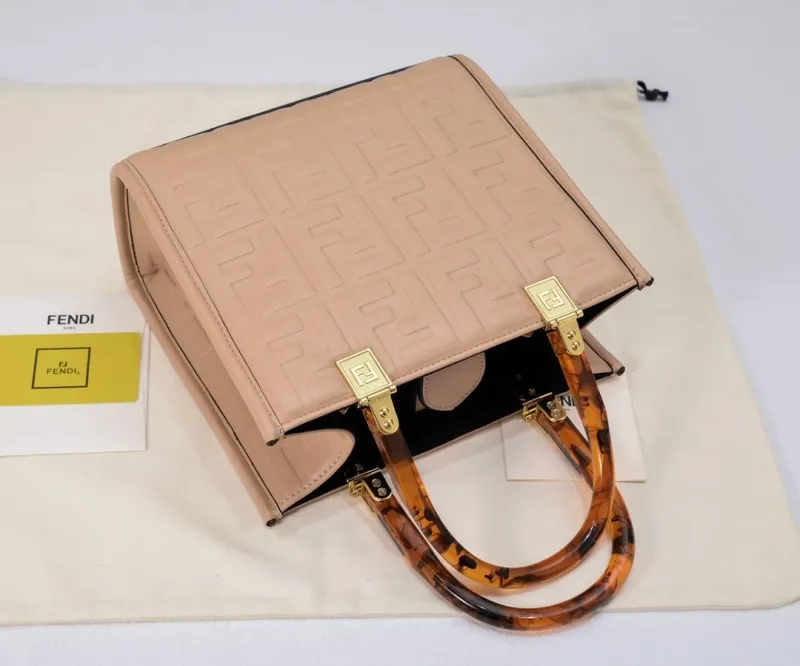 Fendi Beige FF Pattern Tote Bag - Image 8