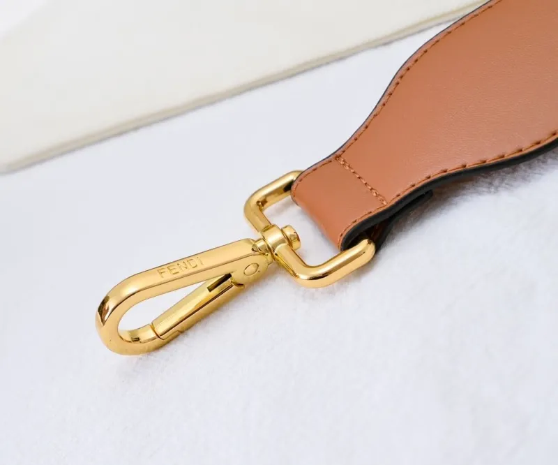 Fendi FF Monogram Tote Bag with Brown Trim - Image 7