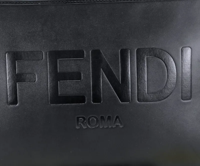 Alternative view of Fendi Roma Black Leather Tote Bag