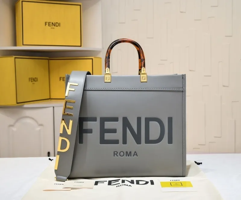 Fendi Gray Roma Tote Bag 203