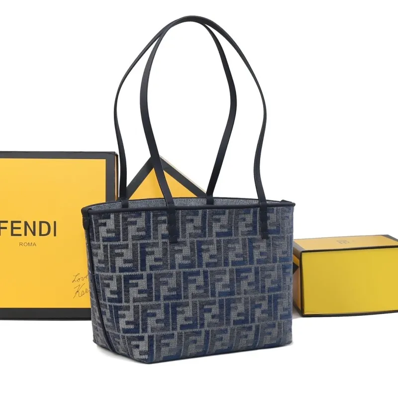 Alternative view of Fendi Navy FF Monogram Tote Bag 207