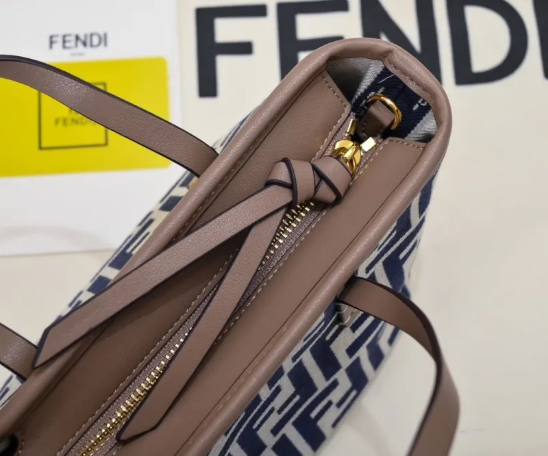 Fendi Mini FF Canvas Tote Bag 208 - Image 5