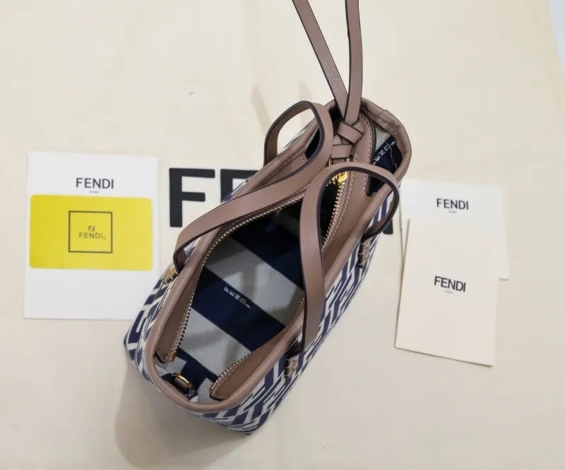 Fendi Mini FF Canvas Tote Bag 208 - Image 9
