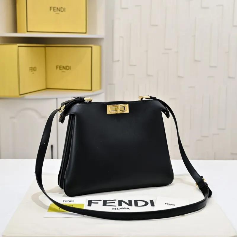 Alternative view of Fendi Black Leather Shoulder Bag 210