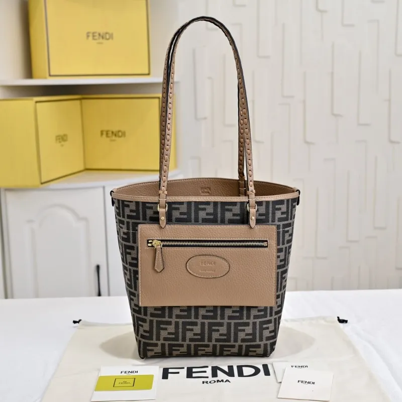 Alternative view of Fendi Reversible Shopping Tote Bag Beige 211