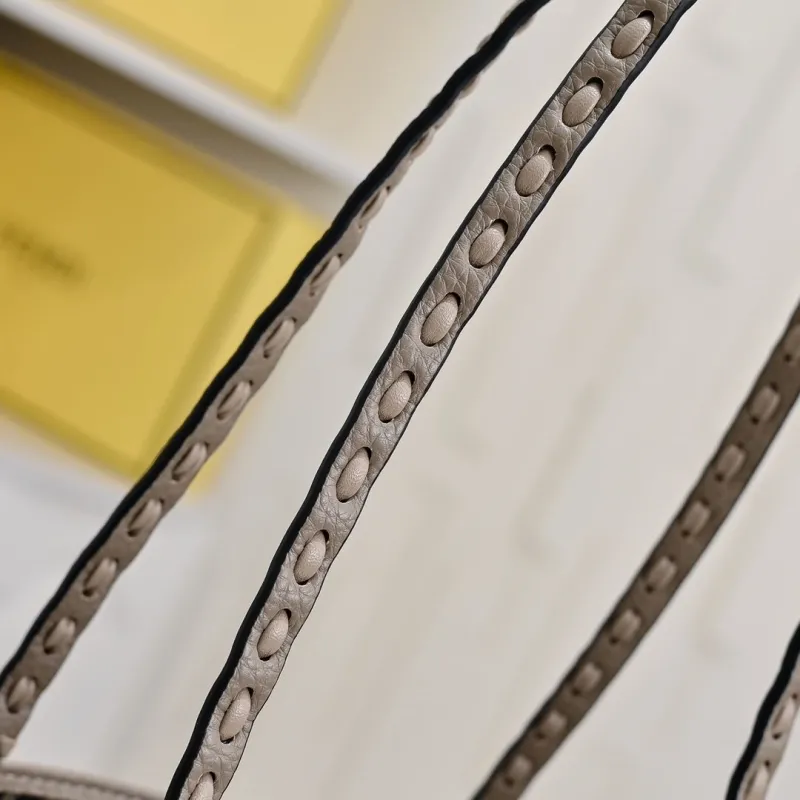 Fendi Reversible Gray Leather Shopping Tote Bag 212 - Image 6