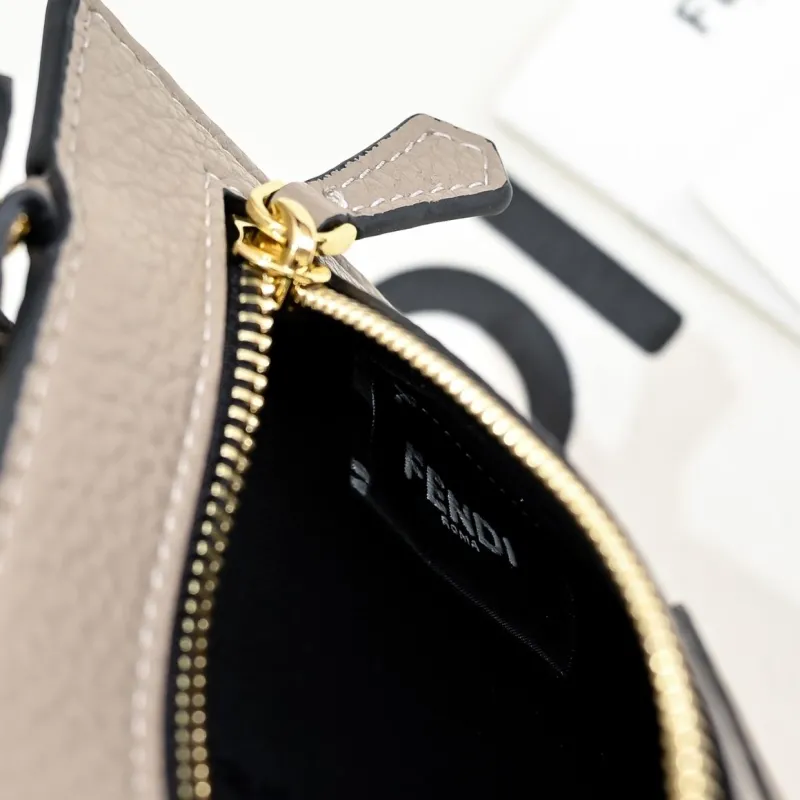 Fendi Reversible Gray Leather Shopping Tote Bag 212 - Image 8