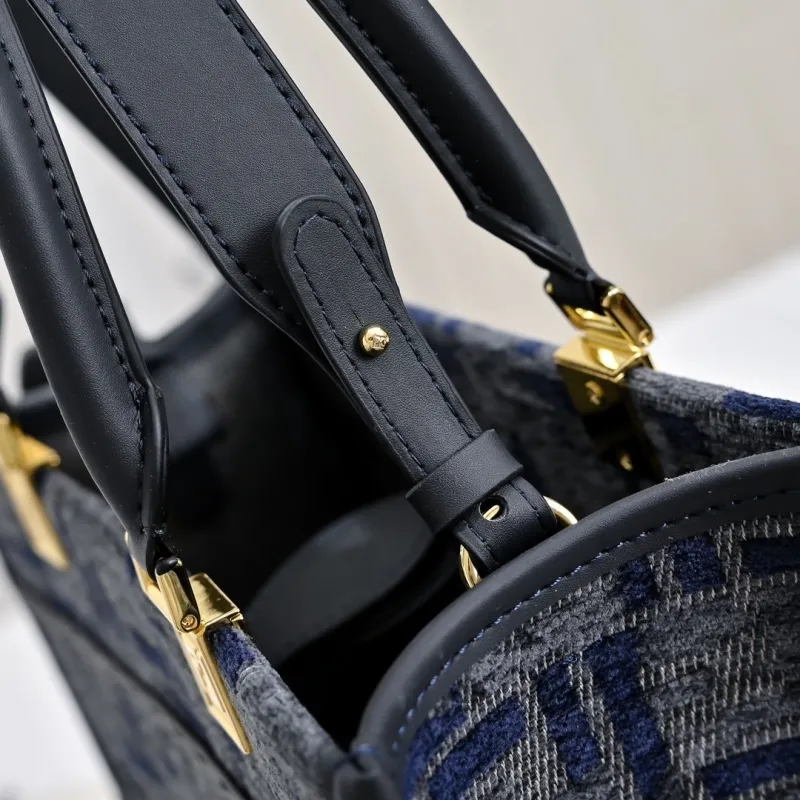 Fendi Denim Tote Bag 214 Dark Blue - Image 5