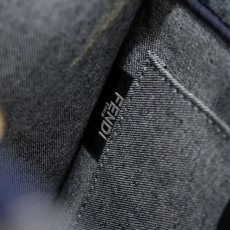Fendi Denim Tote Bag 214 Dark Blue - Image 6