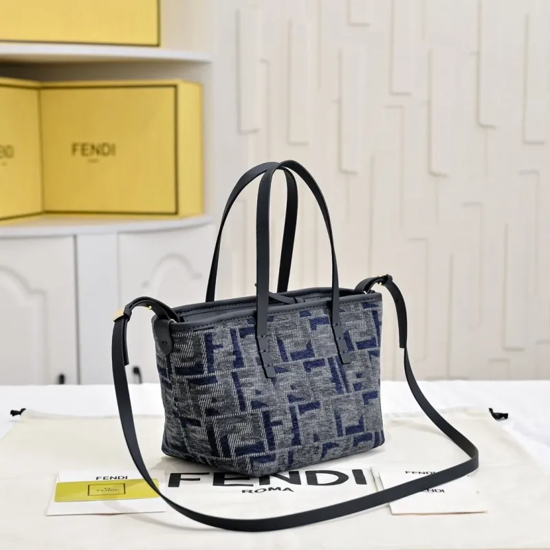 Alternative view of Fendi FF Monogram Denim Tote Bag 215