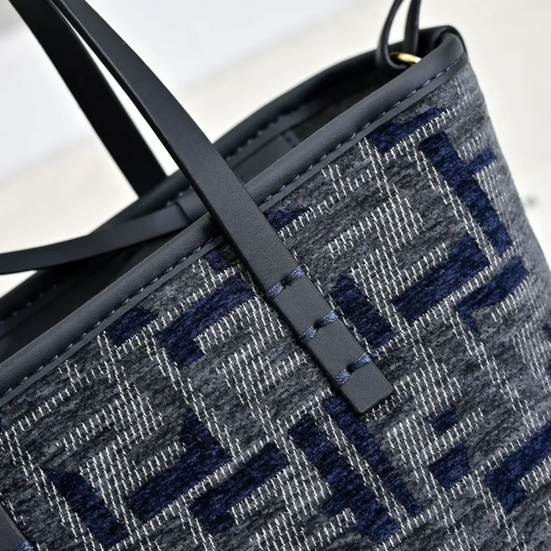 Fendi FF Monogram Denim Tote Bag 215 - Image 4