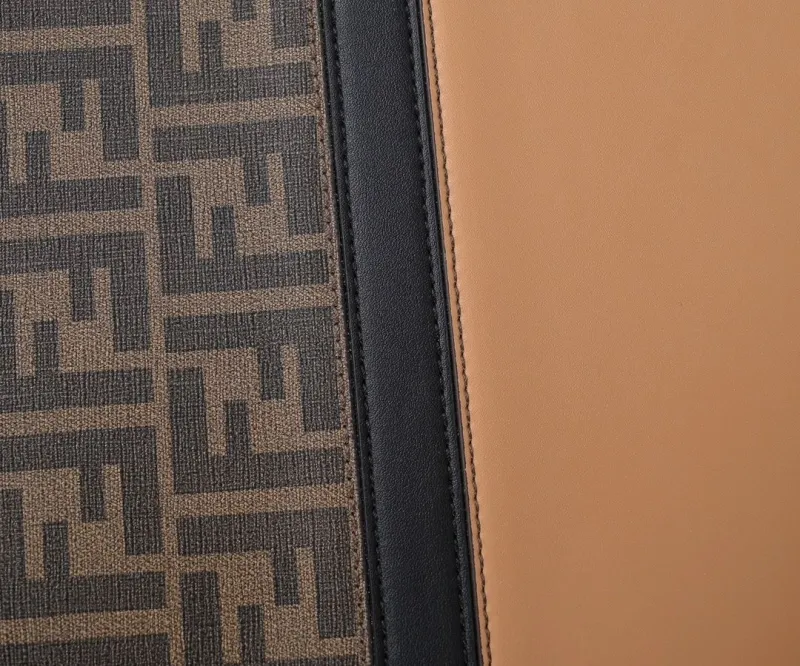 Fendi FF Monogram Tote Bag Brown Tan - Image 3