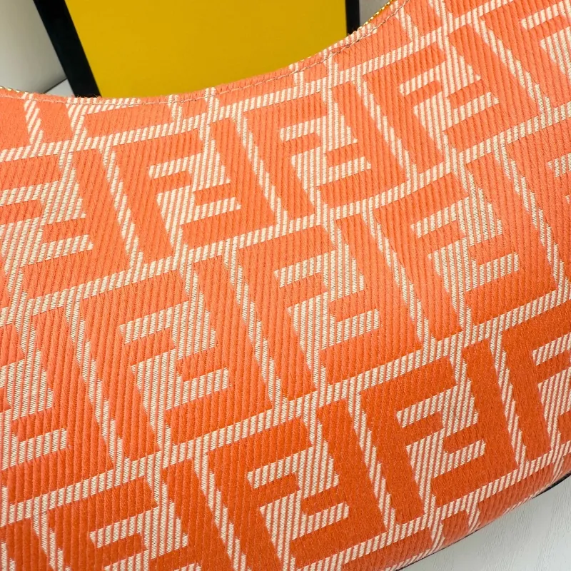 Fendi Orange FF Pattern Hobo Bag 8866-29 - Image 4