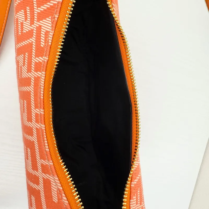 Fendi Orange FF Pattern Hobo Bag 8866-29 - Image 8