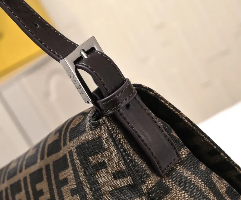 Fendi Brown Zucca Shoulder Bag - Image 3