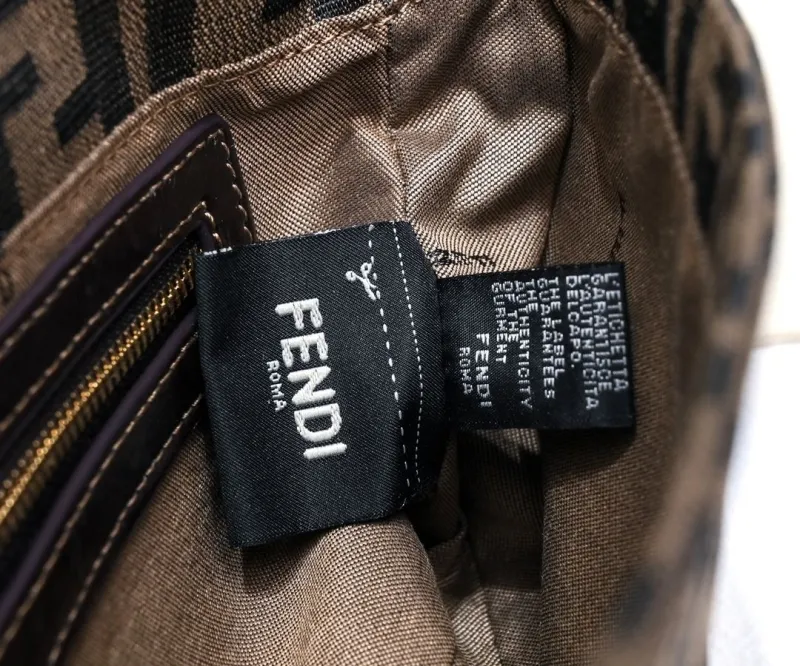 Fendi Zucca Monogram Baguette Shoulder Bag - Image 7
