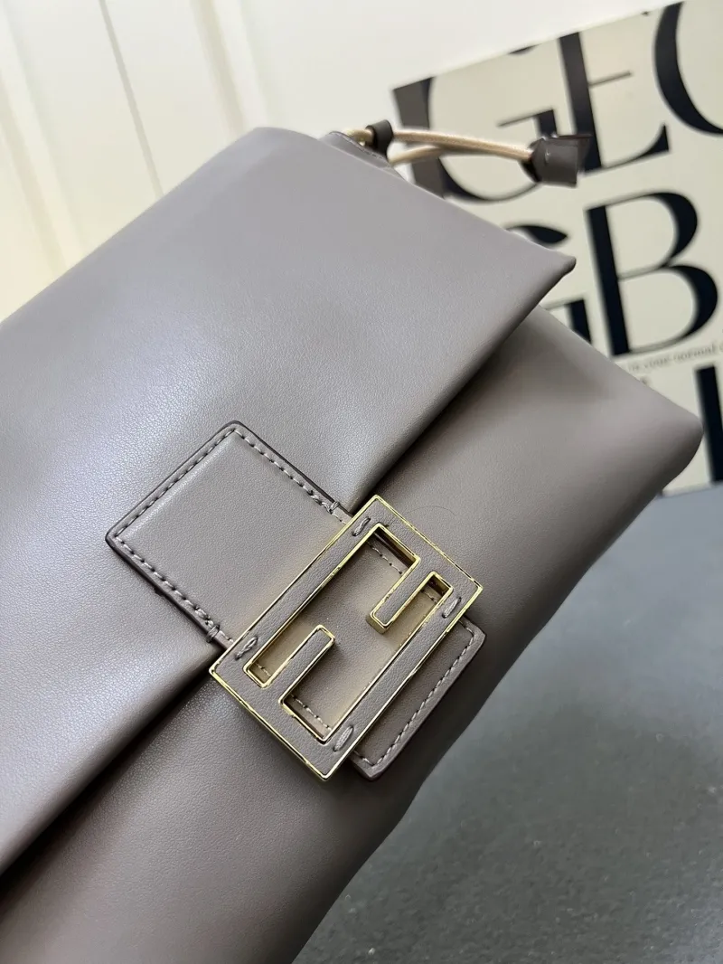 Fendi Gray Leather Top Handle Crossbody Bag H08899 - Image 5