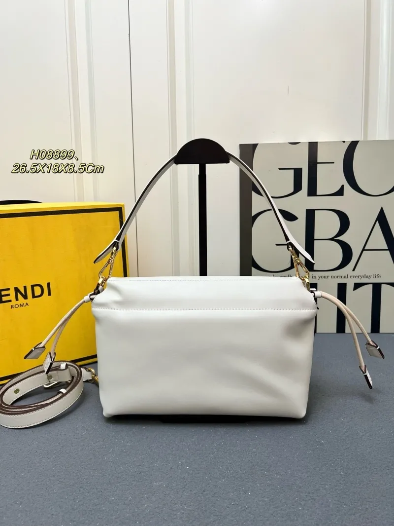 Fendi White Top Handle Shoulder Bag H08899 - Image 3