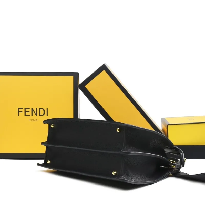 Fendi Black Top Handle Bag 25 - Image 4