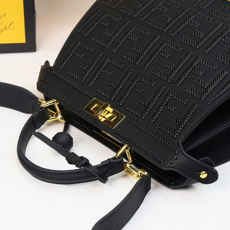 Fendi Black Top Handle Bag 25 - Image 7