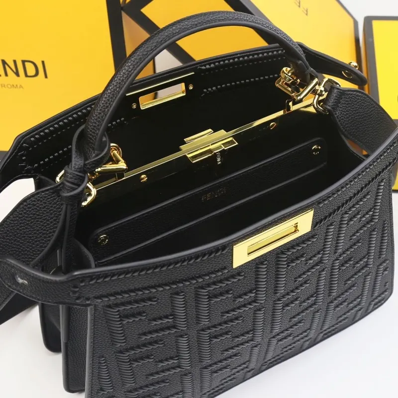 Fendi Black Top Handle Bag 25 - Image 8