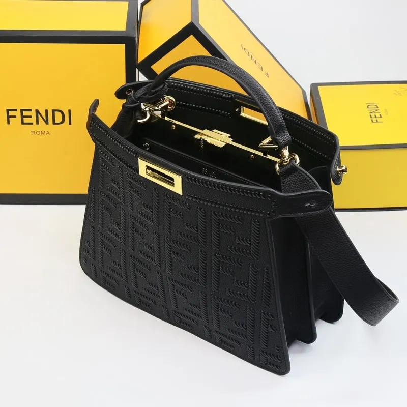 Fendi Black Top Handle Bag 25 - Image 9