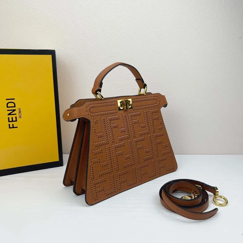 Alternative view of Fendi Brown Top Handle Bag 99037