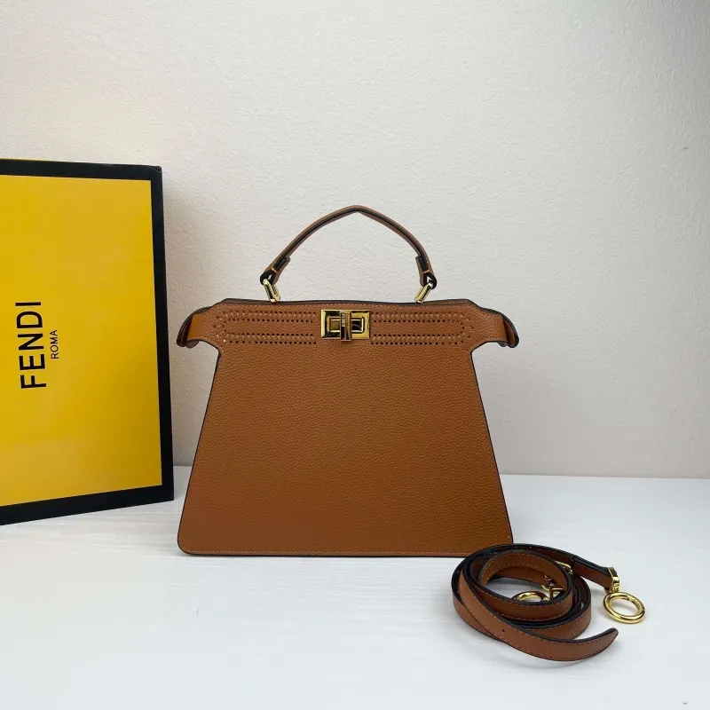 Fendi Brown Top Handle Bag 99037 - Image 3