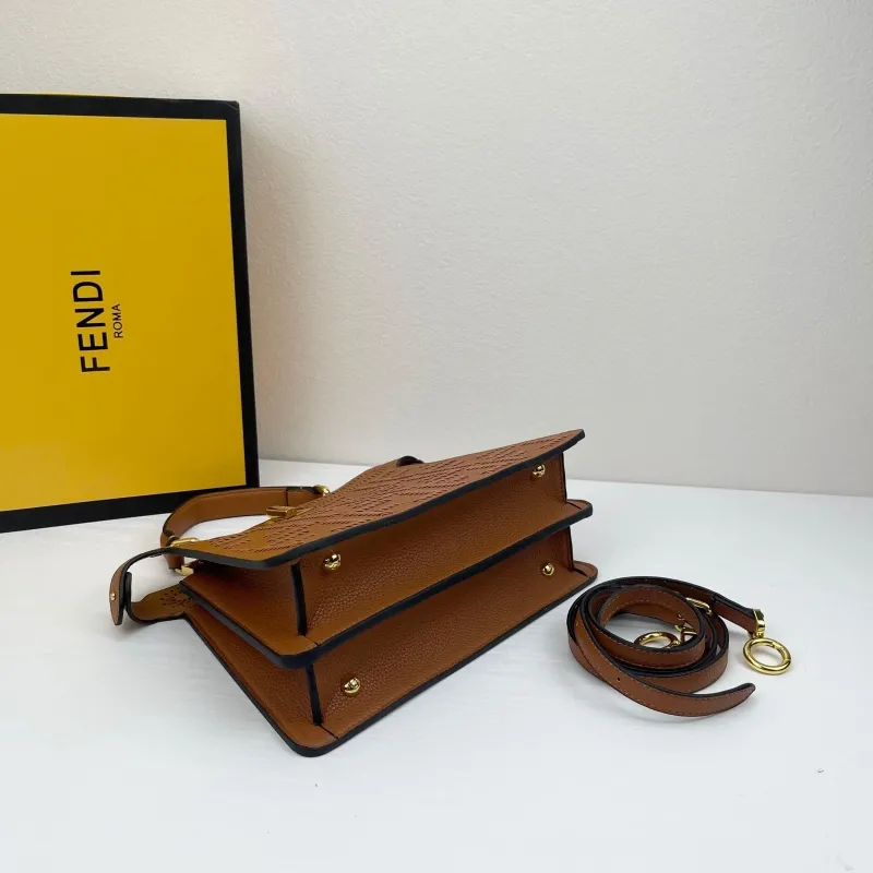 Fendi Brown Top Handle Bag 99037 - Image 4