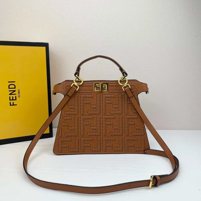 Fendi Brown Top Handle Bag 99037 - Image 5