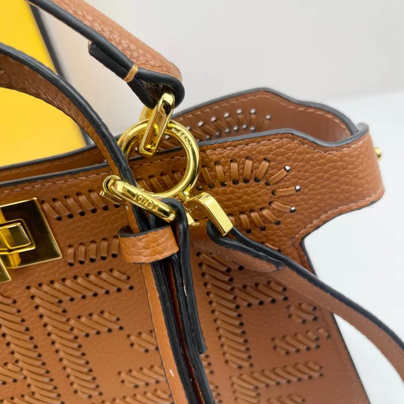 Fendi Brown Top Handle Bag 99037 - Image 6