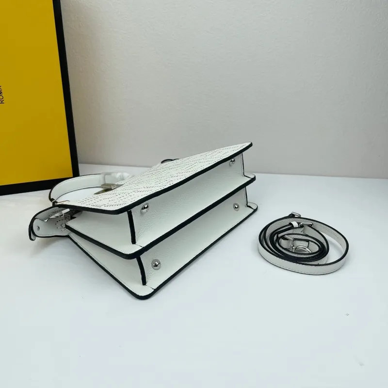 Fendi White Top Handle Bag 99037 - Image 4