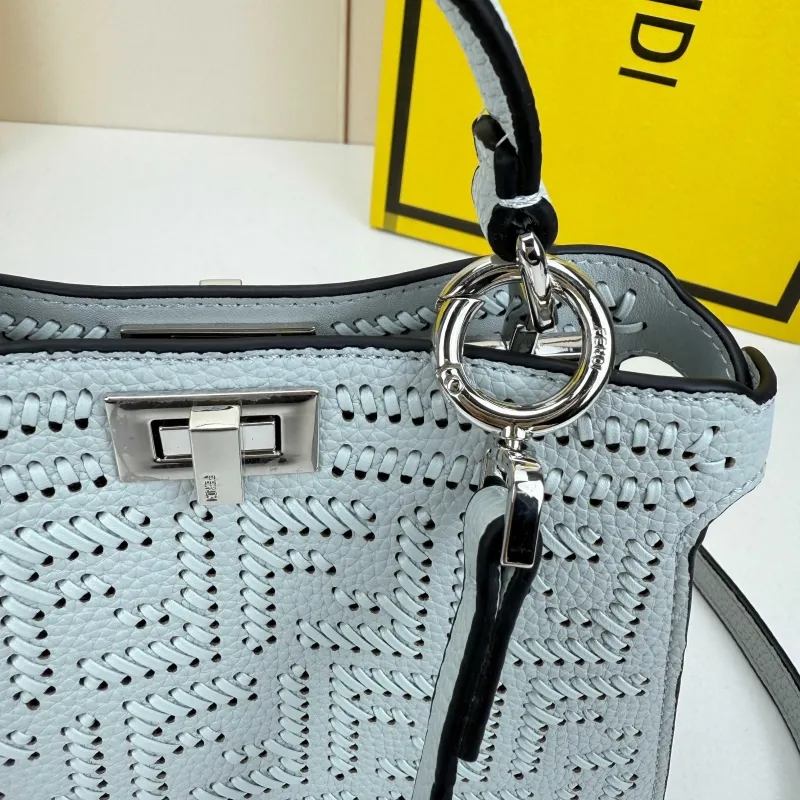 Fendi Light Blue Top Handle Crossbody Bag - Image 6