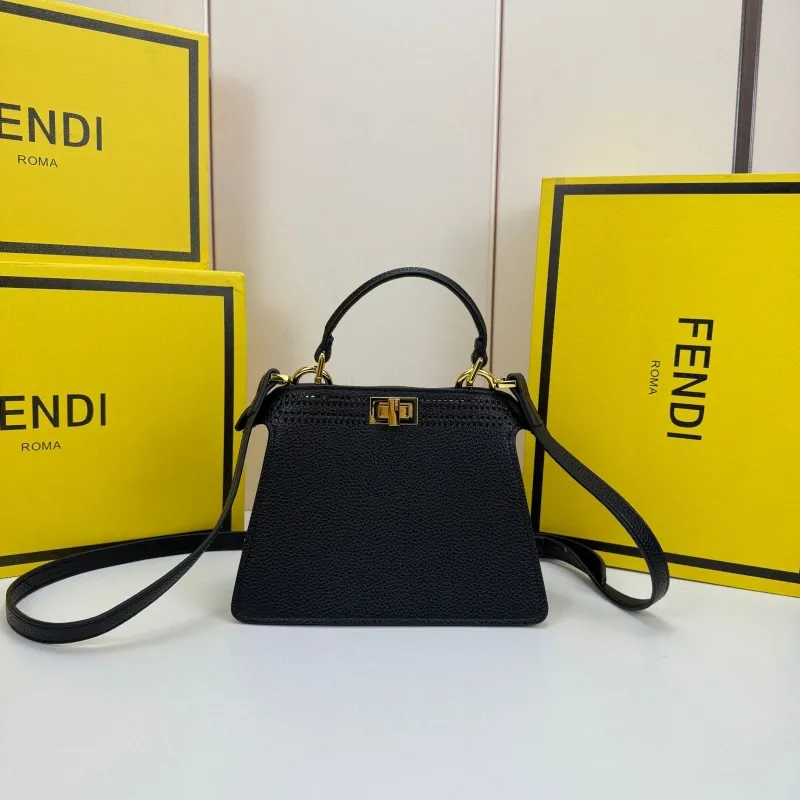 Fendi Black Top Handle Crossbody Bag - Image 3