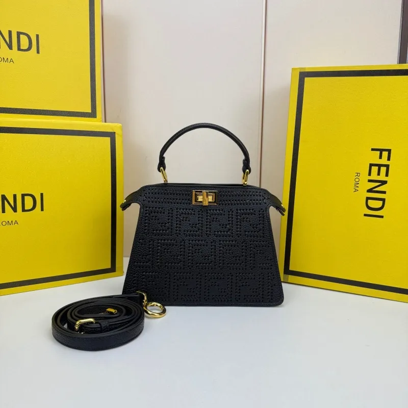 Fendi Black Top Handle Crossbody Bag - Image 5