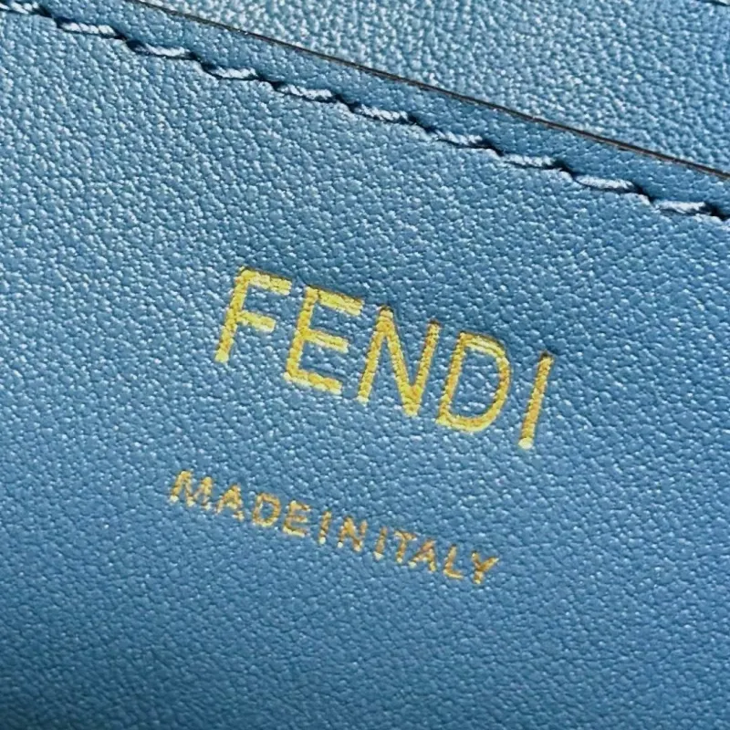 Fendi Blue FF Monogram Chain Crossbody Bag - Image 7