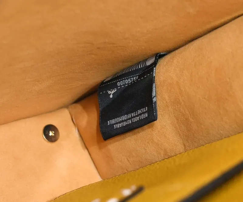 Fendi Yellow Top Handle Bag with Mini Pouch - Image 8