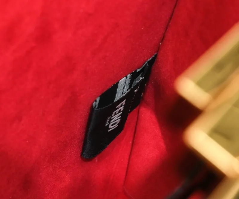 Fendi Red Leather Top Handle Bag 80 - Image 8