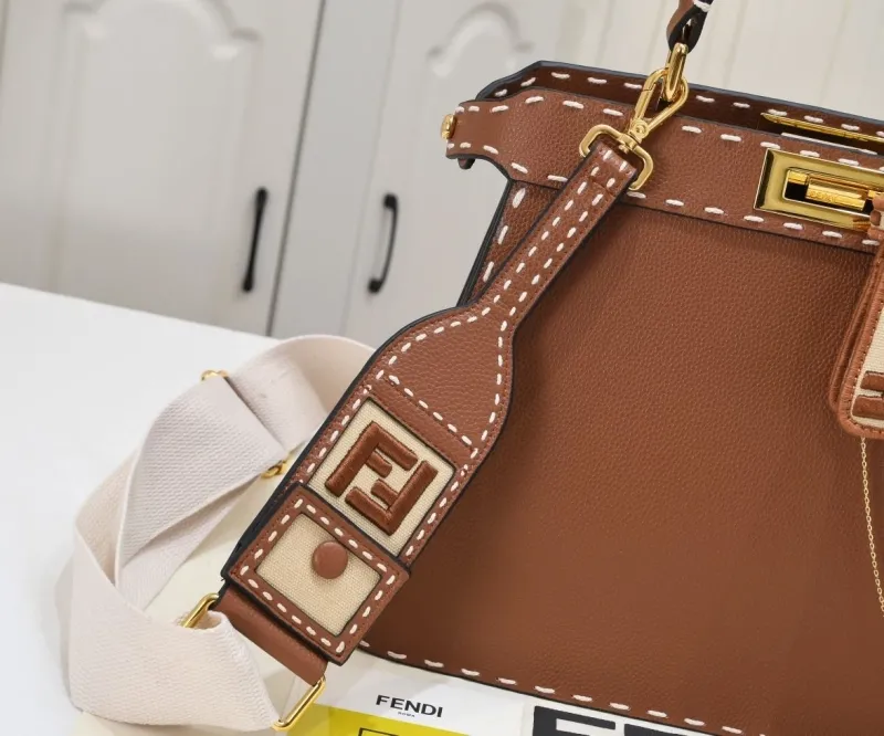 Alternative view of Fendi Brown Top Handle Bag 82