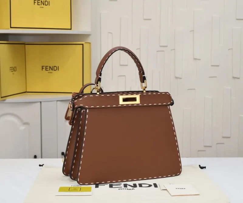 Fendi Brown Top Handle Bag 82 - Image 5