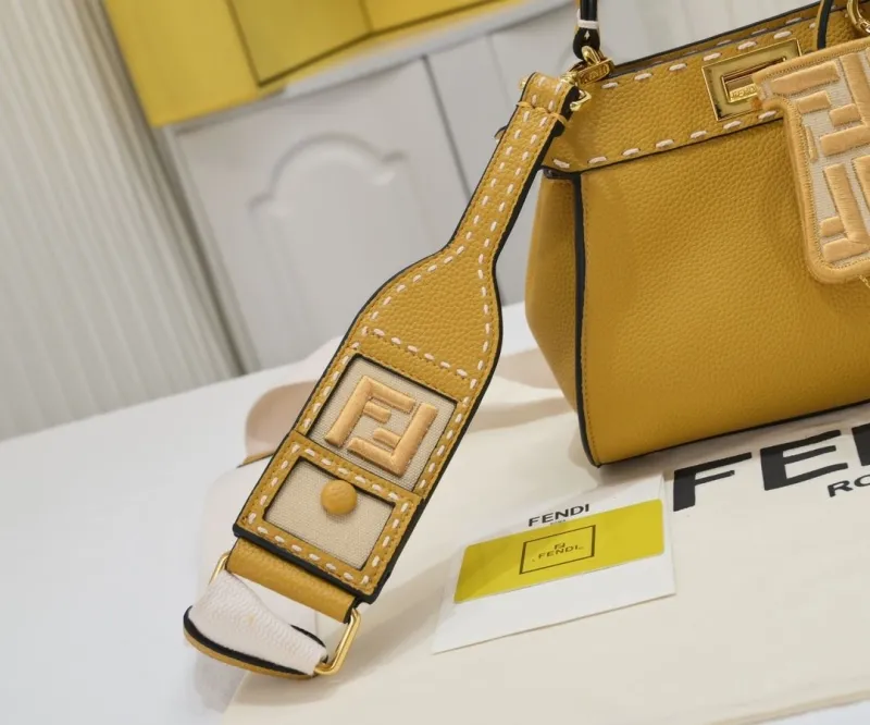 Fendi Yellow Top Handle Bag Model 86 - Image 3