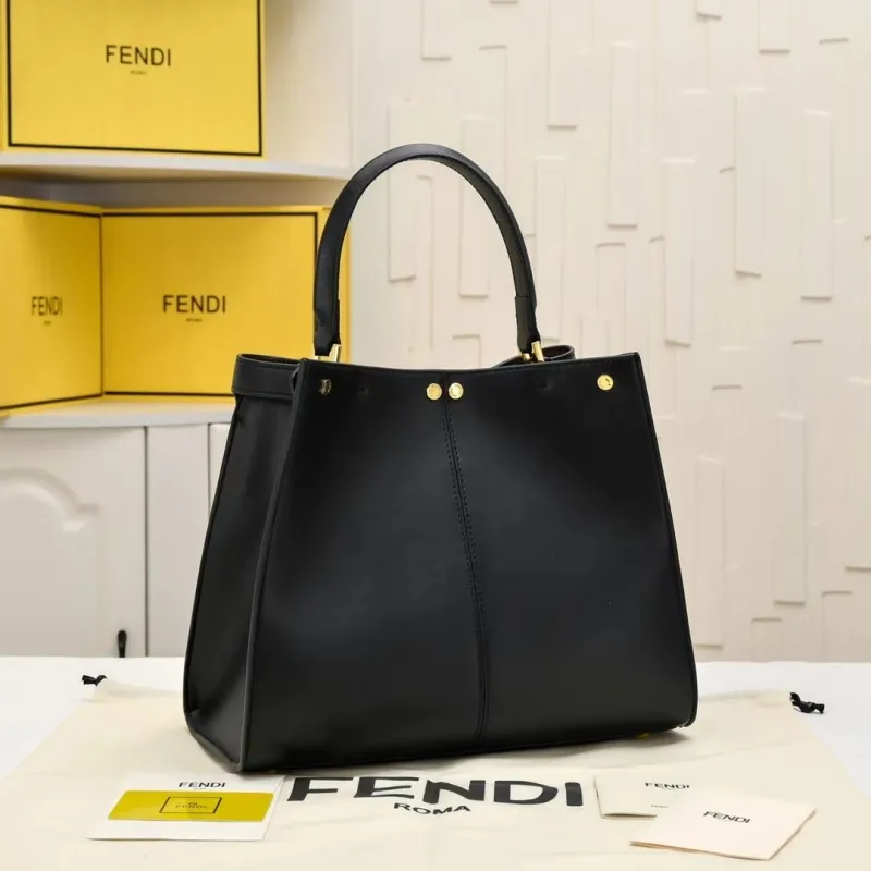Fendi Black Top Handle Bag 93 - Image 5