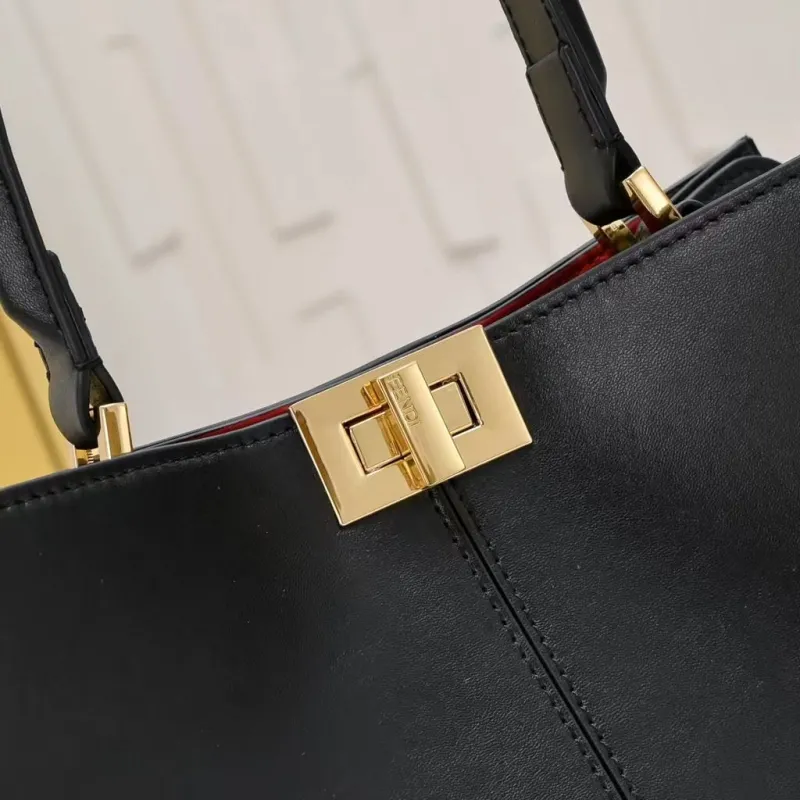 Fendi Black Top Handle Bag 93 - Image 6