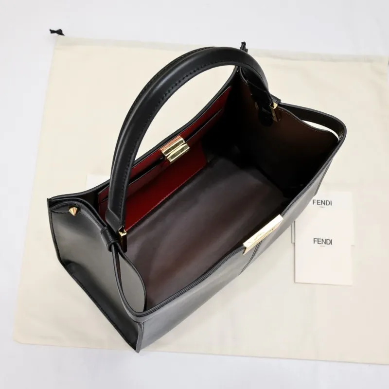 Fendi Black Top Handle Bag 93 - Image 9