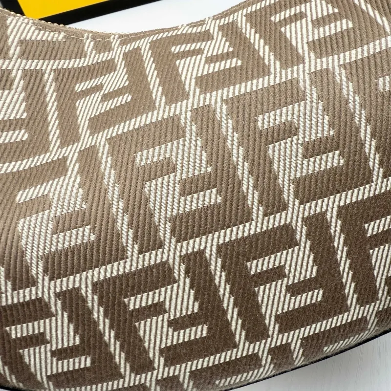 Fendi 8866-29 Taupe Hobo Shoulder Bag - Image 4
