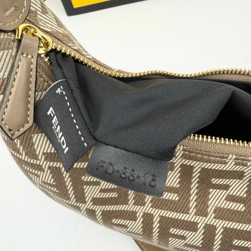 Fendi 8866-29 Taupe Hobo Shoulder Bag - Image 9