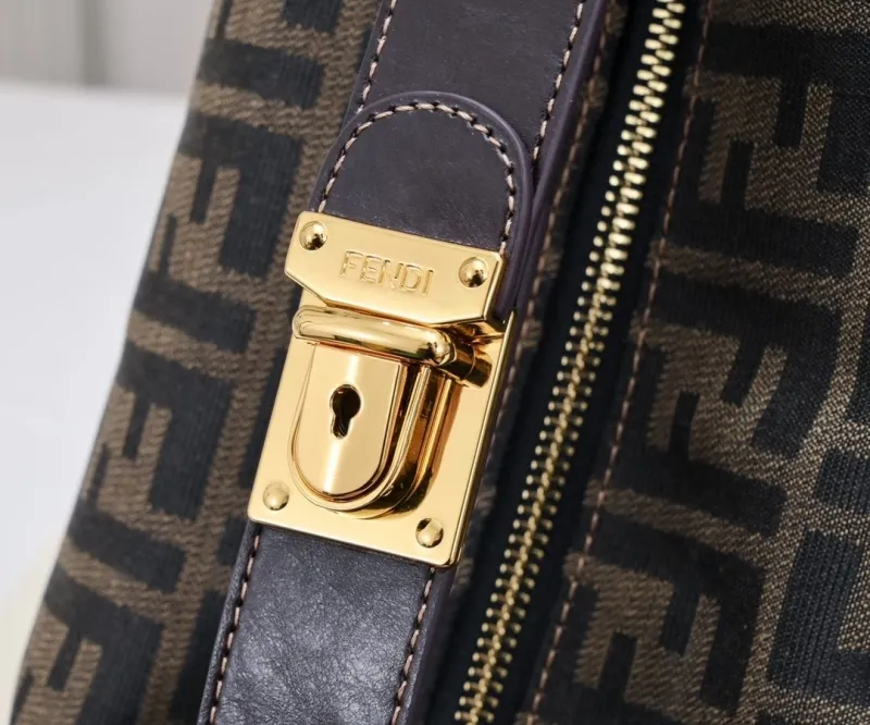 Fendi FF Pattern Top Handle Shoulder Bag 115 - Image 3