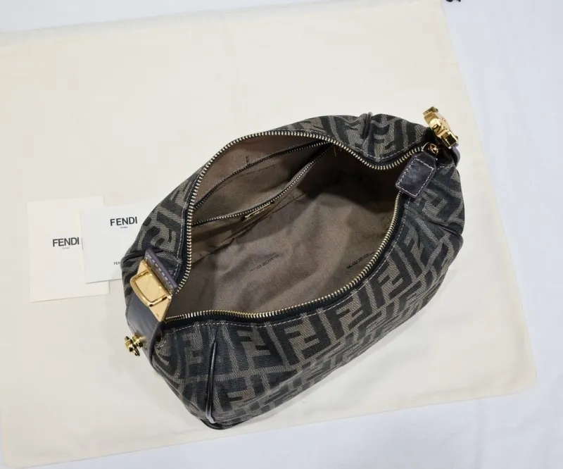 Fendi FF Pattern Top Handle Shoulder Bag 115 - Image 9